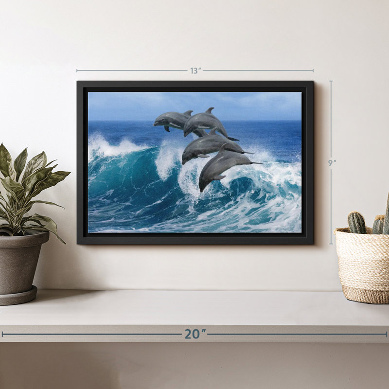 «Dolphins In Hawaii Wall Art», H 9 po x l 13 po