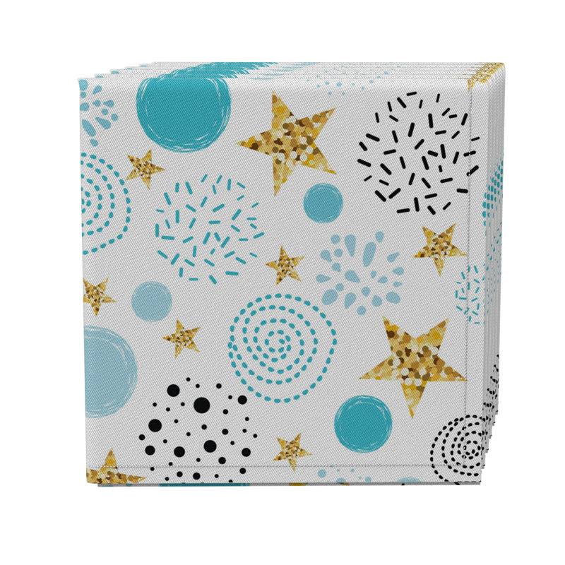 Cotton Twill Abstract Square Napkin