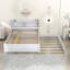 Lit plateforme en bois avec lit gigogne et tablettes-923015596-923015598