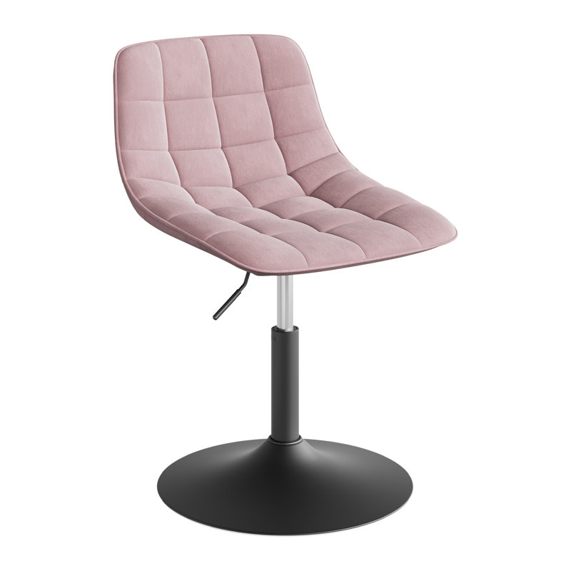 Tarquin Swivel Upholstered Adjustable Height Counter Stool, Pink