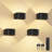 4 Pack Motion Sensor Wall Lamp With Remote Control 3 Colours Wireless Wall Light LED Indoor Up And Down Wall Sconce 5000Mah Rechargeable Battery Powered Wall Lamps Brightness Adjustable,Black