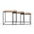 Natural and Black 3-piece Nesting Table