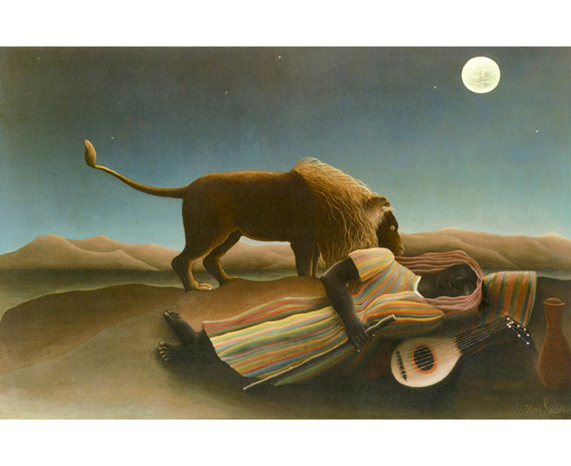 The Sleeping Gypsy, 26" H x 40" W