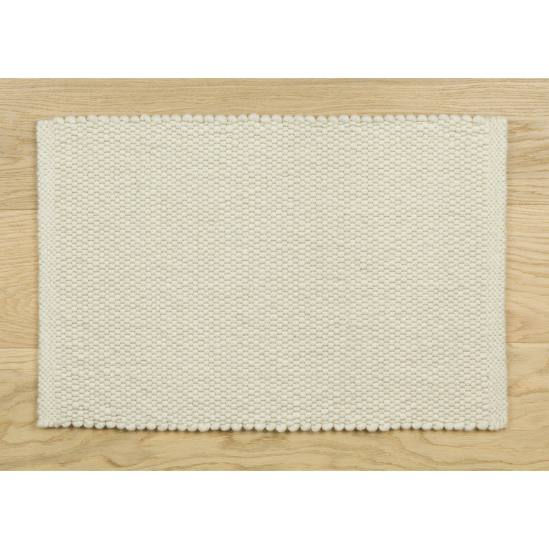 Solid Colour Wool Area Rug, Runner 80 x 200cm