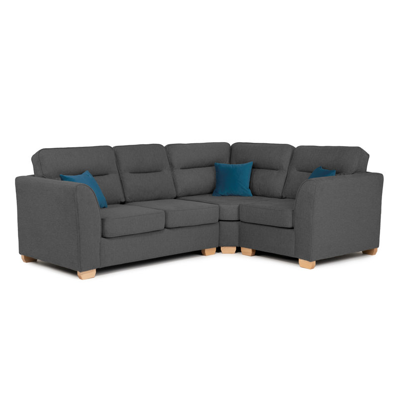 Marryn Upholstered Corner Sofa, Dark Grey, Right Hand Facing