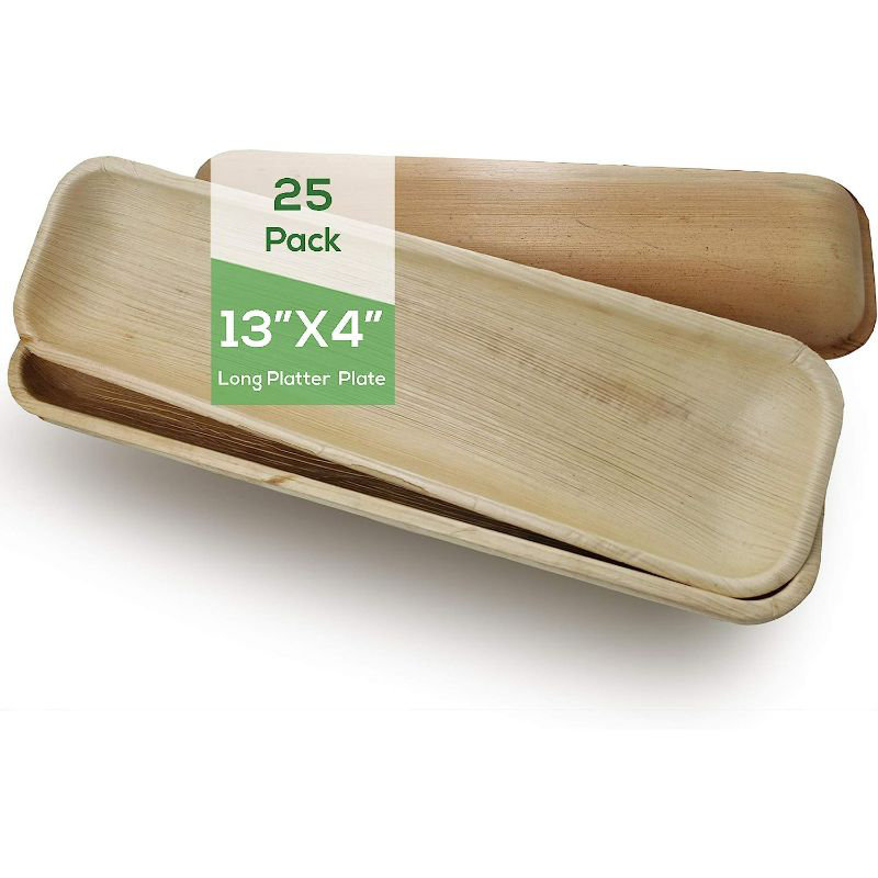 Dtocs 13 "x4" plaque de palmier rectangulaire (paquet de 25)