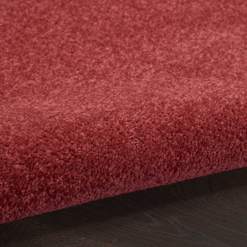 Tapis intérieur / extérieur rouge Mullican Sandy, Tapis de couloir 2 pi 2 po x 10 pi