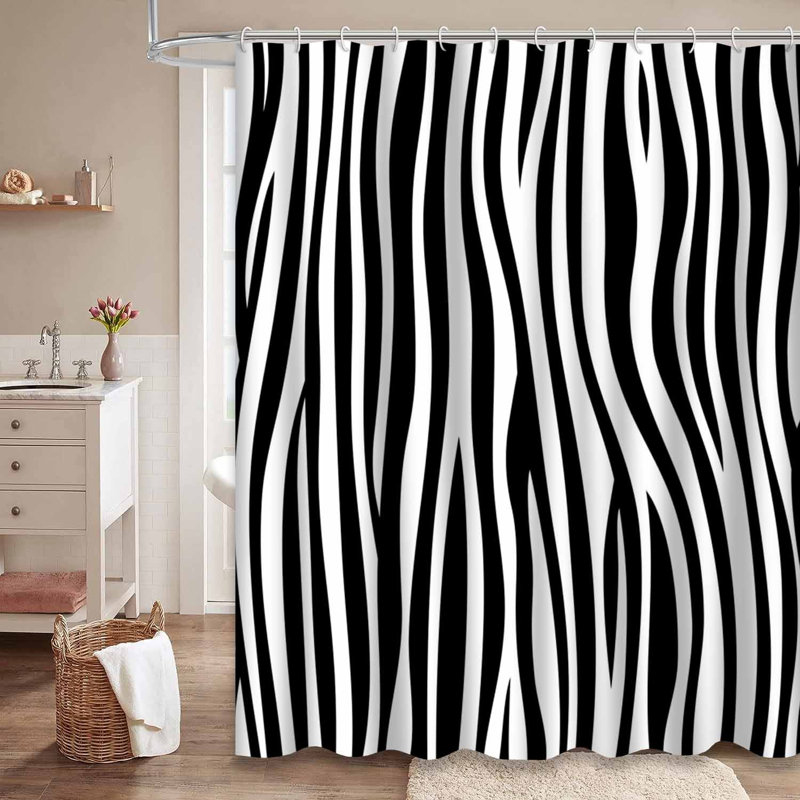 Rideau de douche Zebra, L 72 po x l 72 po