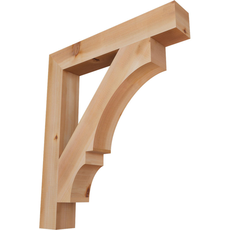Support de bloc Balboa, L 3 1/2 po x P 26 po x H 30 po, Cèdre rouge de l'Ouest lisse