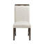 Table de salle à manger moderne à finition brune 5 pièces avec 4 chaises d'appoint beige-1152184243