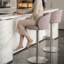 Chaise à dossier solide rose argenté (paquet de 2)