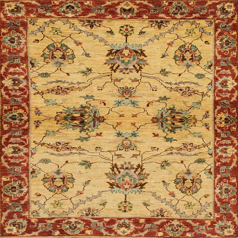 Tapis abstrait moderne 2986, Carré 6 pi
