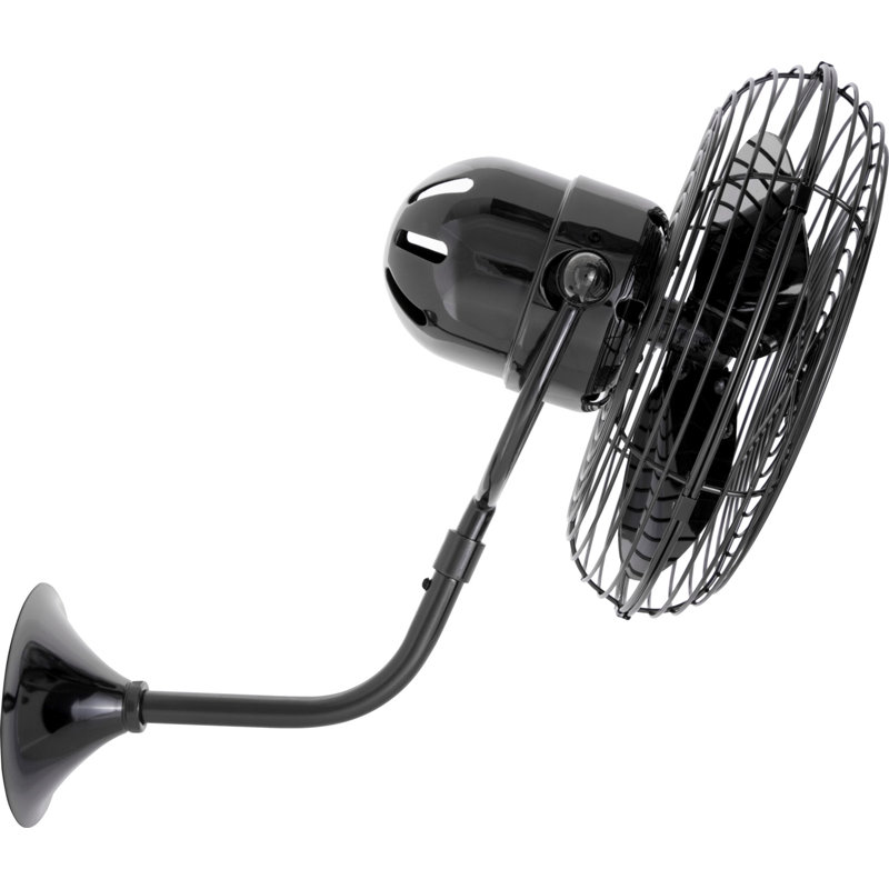 13" Wall Mounted Fan, Black Nickel