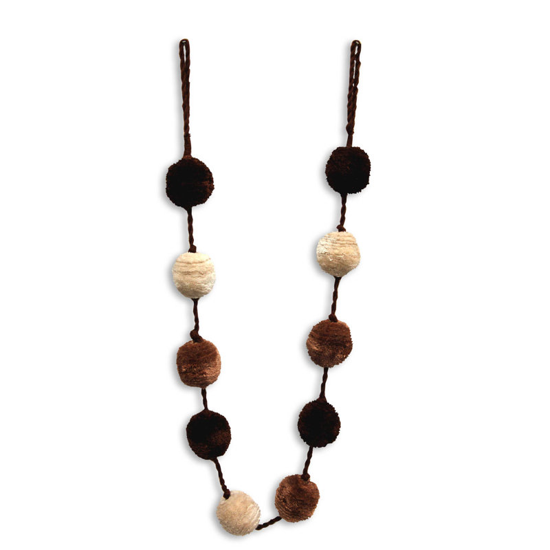 Bulle 100% Polyester 6cm Curtain Tieback, Black/White/Brown