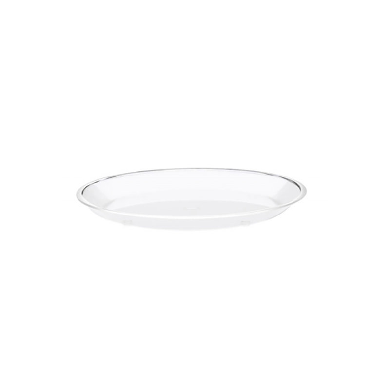 Round Shallow Tray, 1" H x 10" W x 10" D, Clear