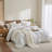 XINMIANFANG Striped Duvet Cover Set 100% Washed Cotton Comforter Cover for All Seasons Linen Feel Bedding Set-117357614-117357617