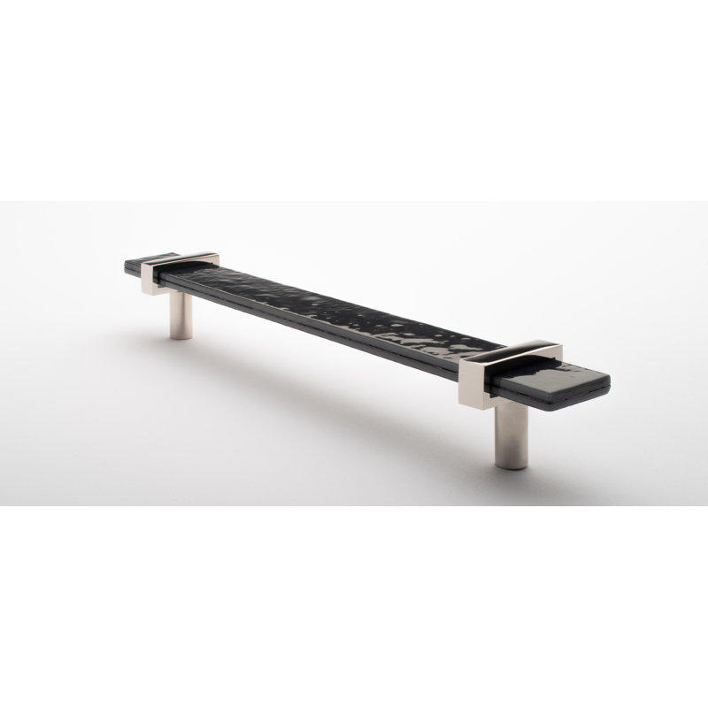 Adjustable 9" Length Bar Pull, Satin Brass/Black, 9"