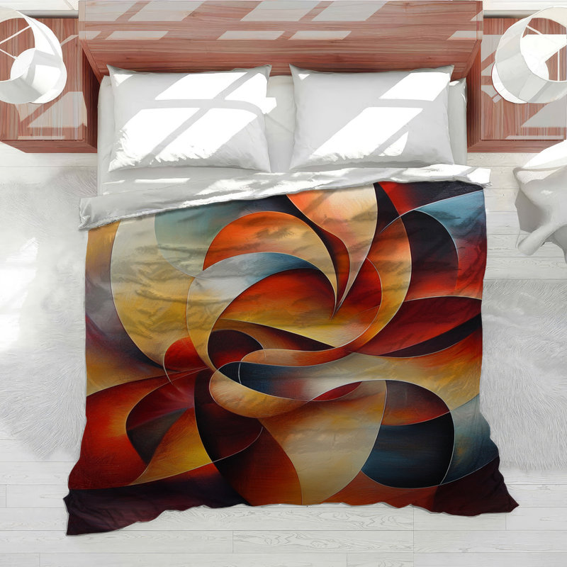 Abstract Bedding Artistic Comforter Contemporary, Twin XL Comforter