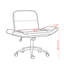 Chaise de bureau ergonomique rembourrée en polyuréthane avec accoudoirs réglables