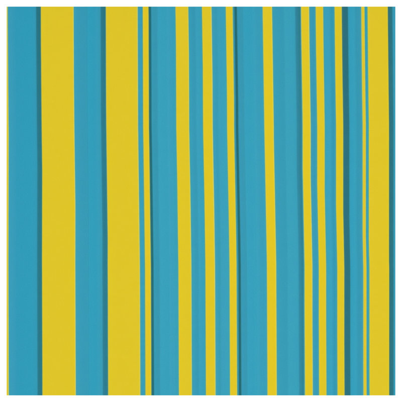 Couvertures à rayures bleues et jaunes, 60in W x 80in H