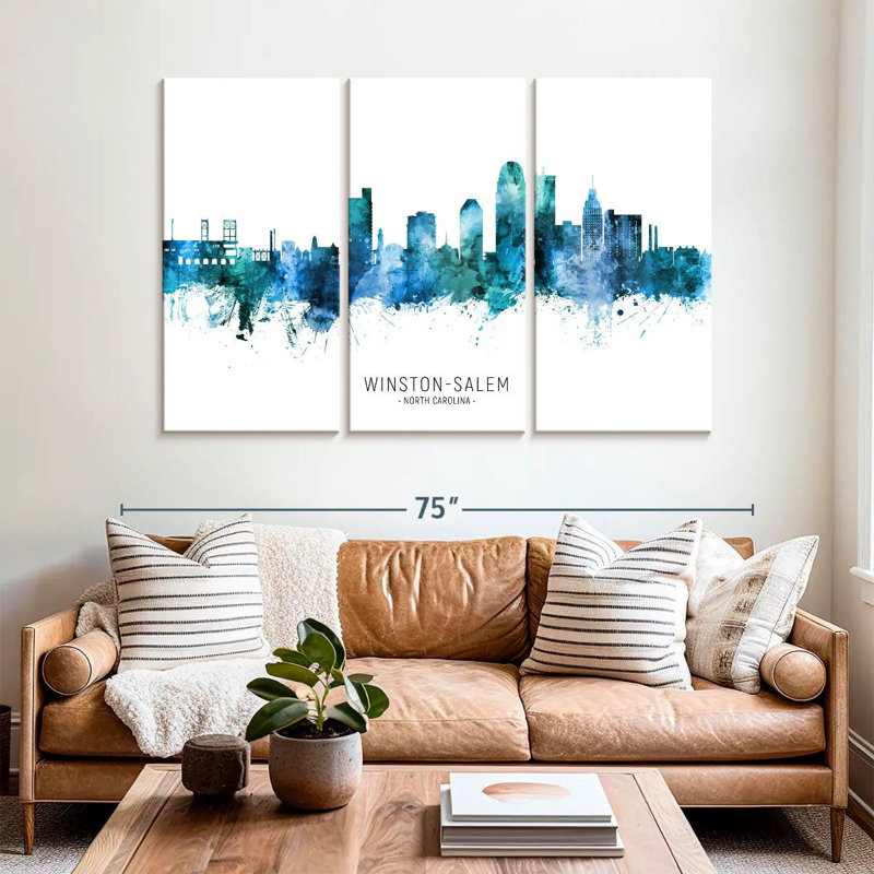 Winston-Salem NC Skyline I, H 42 po x l 65 po