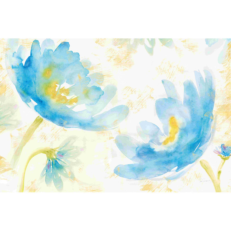 «Breeze Bloom I» par Sue Schlabach - Peinture, H 8 po x l 12 po, Toile tendue, Non