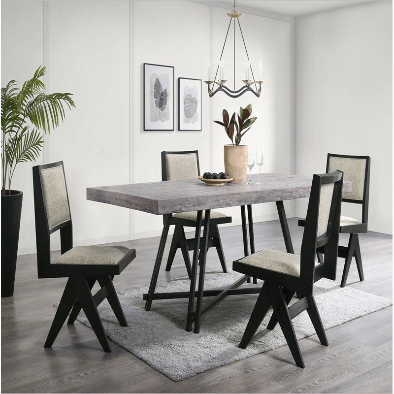 Table de salle à manger 5 pièces Contemporary, 5 pièces: table, 4 chaises