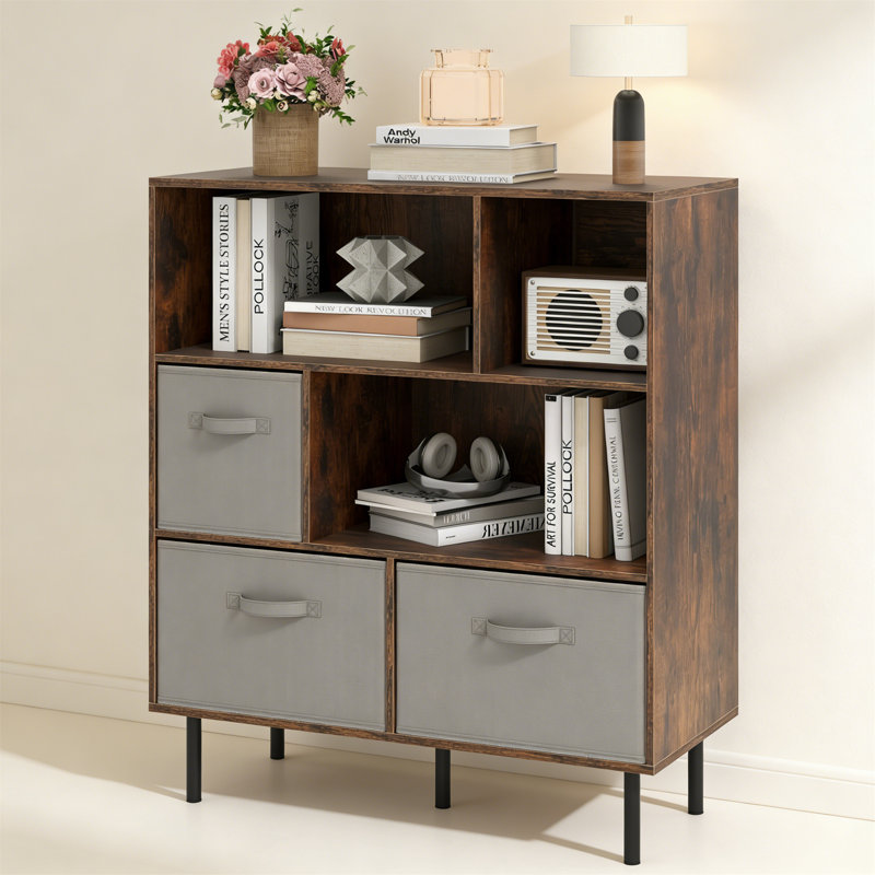 105cm H x 90cm W Standard Bookcase, Brown