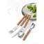Ensemble de couteaux à steak de qualité supérieure 20 pièces avec manche d'aspect bois, coutellerie robuste en acier inoxydable forgé pour le steak, le barbecue et les repas de tous les jours