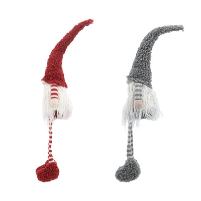 Gnome assis en tissu avec pieds souples