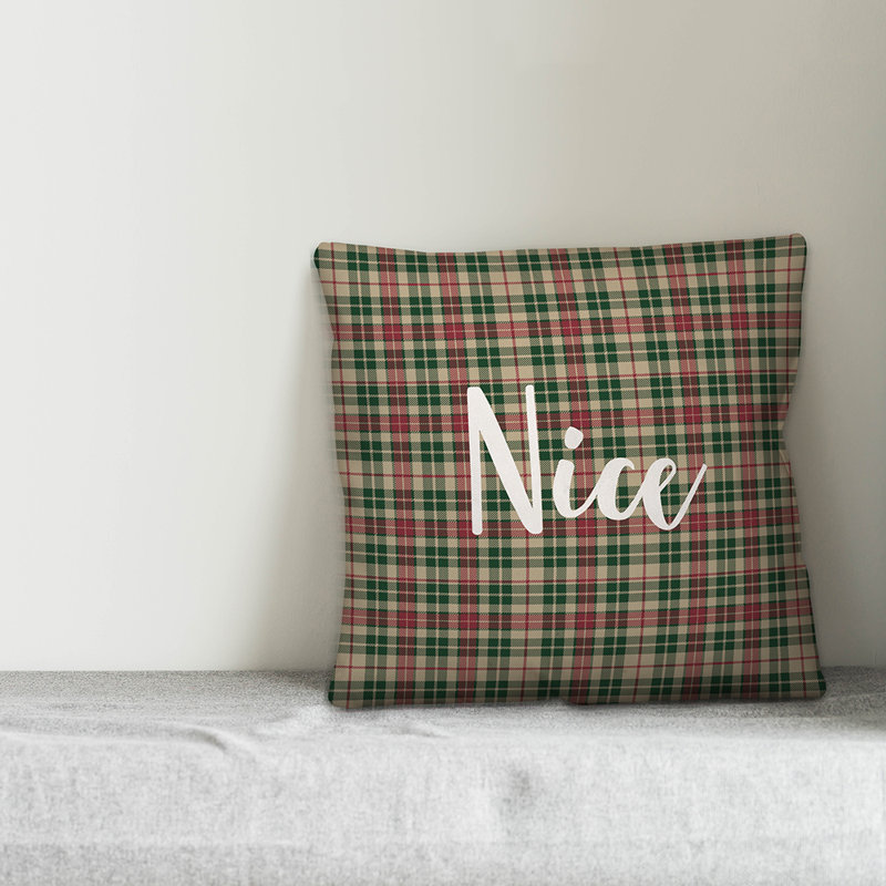 Plaid Throw Pillow, Throw Pillow