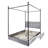 Zahiya Upholstered 4 Drawers Metal Storage Canopy Bed-1628719412