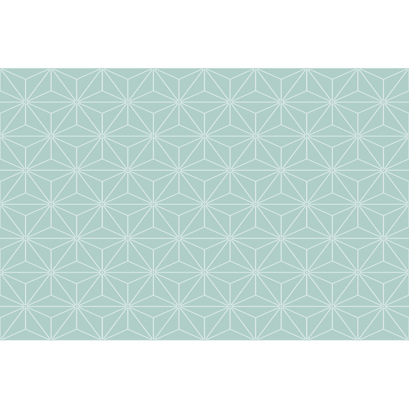 Azeez Vinyl Machine Printed 100cm X 150cm Area Rug