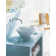 Bacino Ceramic Circular Vessel Bathroom Sink with Overflow