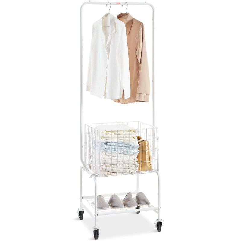 Metal Laundry Cart with Wheels
