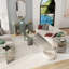 Console en verre et argent