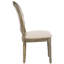 Chaise d'appoint rembourrée en lin capitonnée Fleur