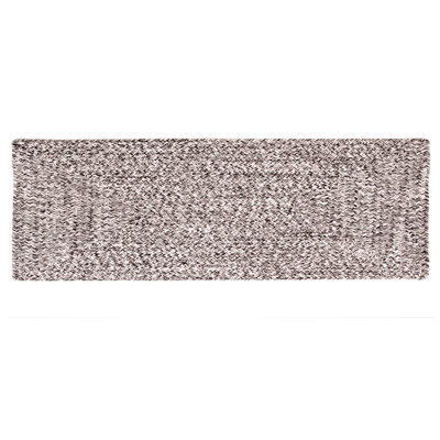 Tapis noir et blanc tressé Ociuso