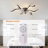 6-Speed 24.8'' Dimmable LED Reversible Flush Mount Ceiling Fan With Remote And App