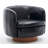 35" Wide Modern Swivel Faux Leather Upholstered Barrel Chair(Set Of 4)-129454471