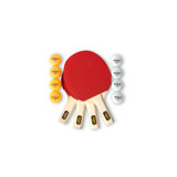 JOOLA All-in-One Indoor Table Tennis Hit Set Ping Pong Paddle and Ping Pong Ball Bundle - Includes 4 Table Tennis Rackets, 8 Balls, Carrying Case