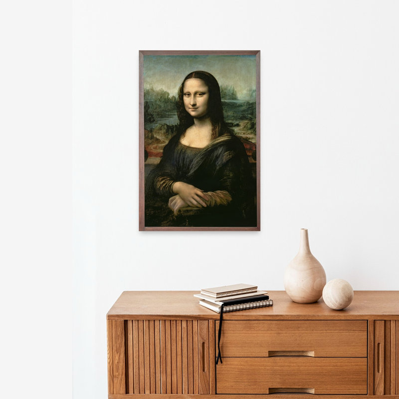 Mona Lisa, C.1503-6 Contemporary Wall Art Print 1 Piece Wrapped Canvas Wall Art, 60.96cm H x 40.64cm W