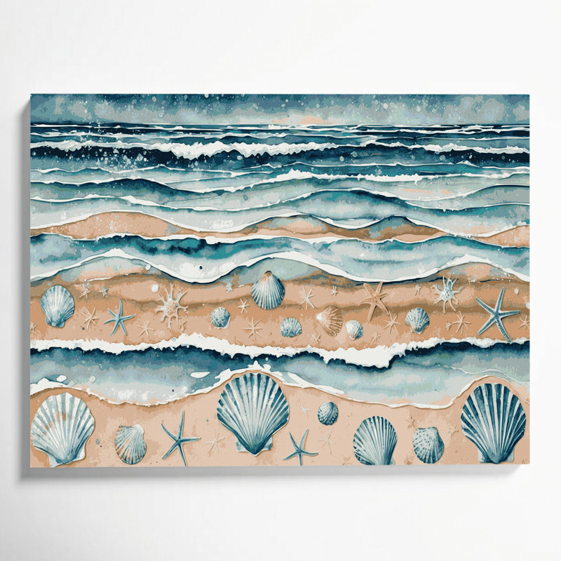 «Coastal Gulf Coast», art mural sur toile beige, H 8 po x l 10 po
