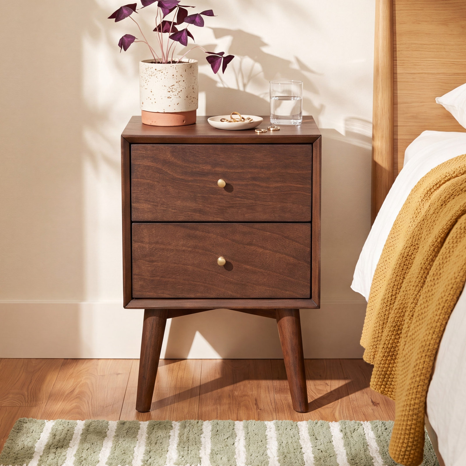 Williams Mahogany Nightstand, Walnut