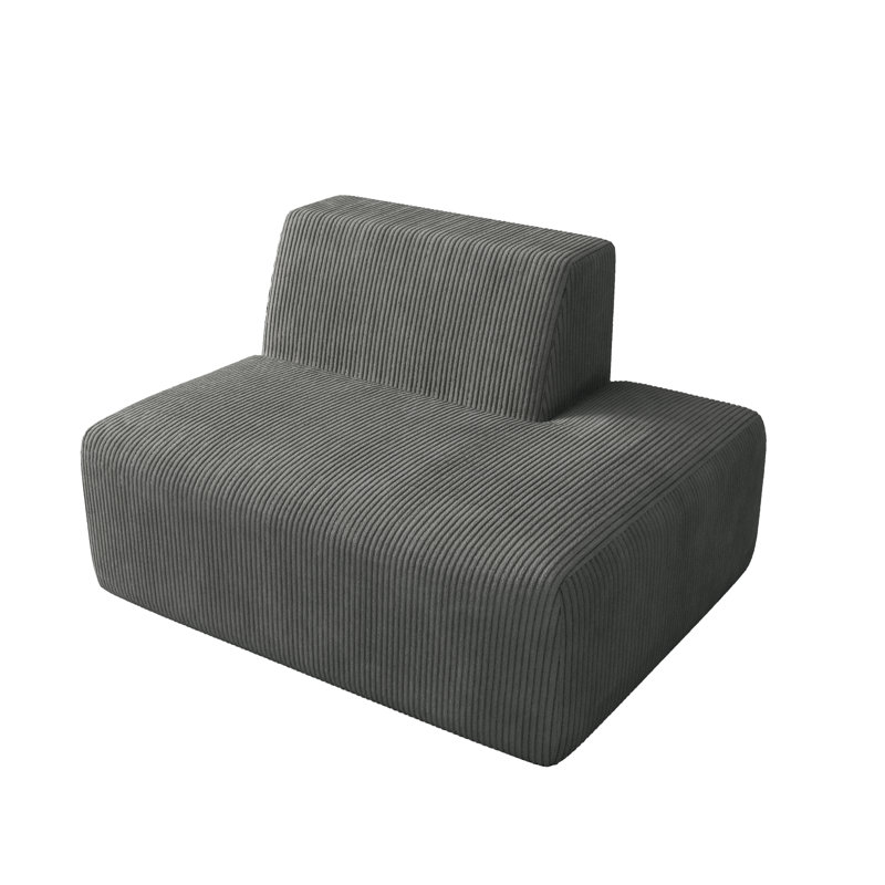128.8Cm Wide Side Chair, Grey