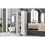 Armoire de rangement en panneau de fibres à densité moyenne blanche avec deux portes et une tablette réglable pour la salle de bain ou le bureau | Idée de cadeau-353688874
