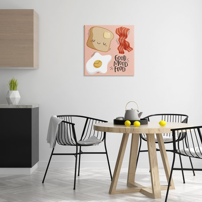 «Good Mood Food», toile par Sarah Hickman, H 24 po x l 24 po