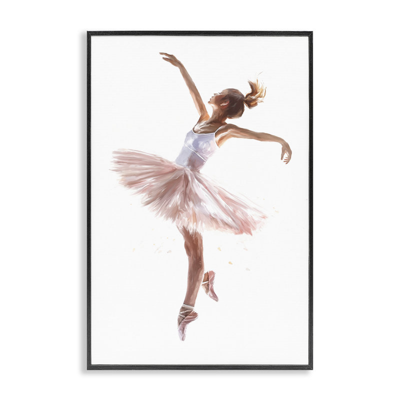 «Graceful Ballerina Pose», estampe numérique par Ramona Murdock, Giclée encadrée noir minuit, H 18 po x l 12 po