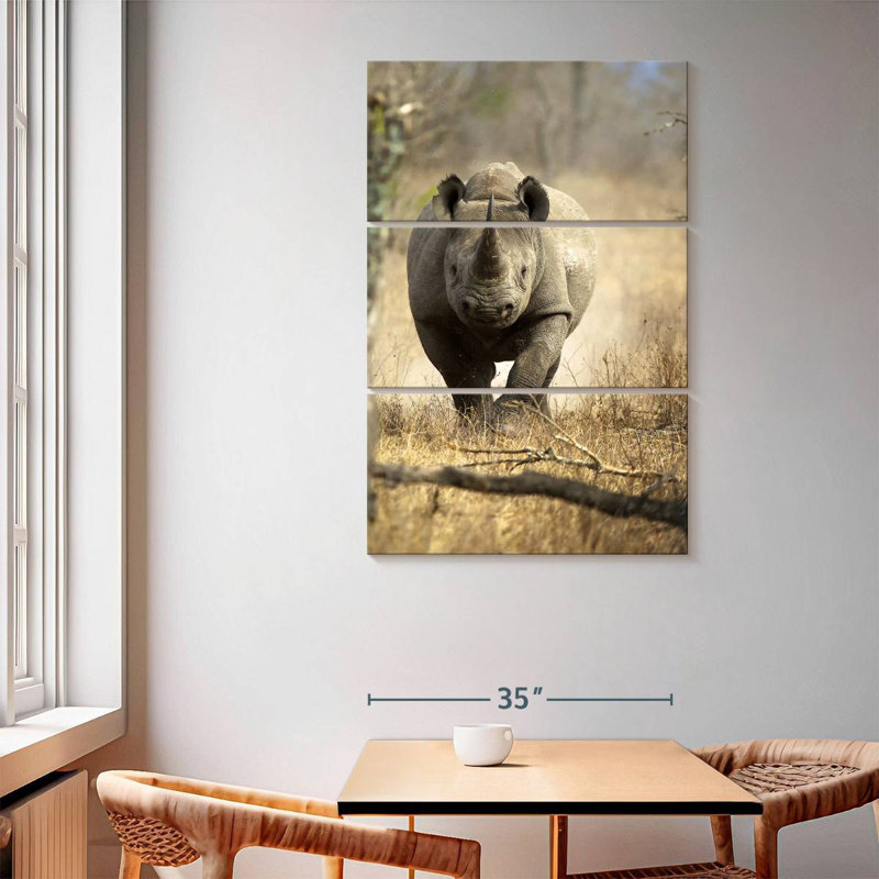 Brampt Black Rhino, 65" H x 42" W