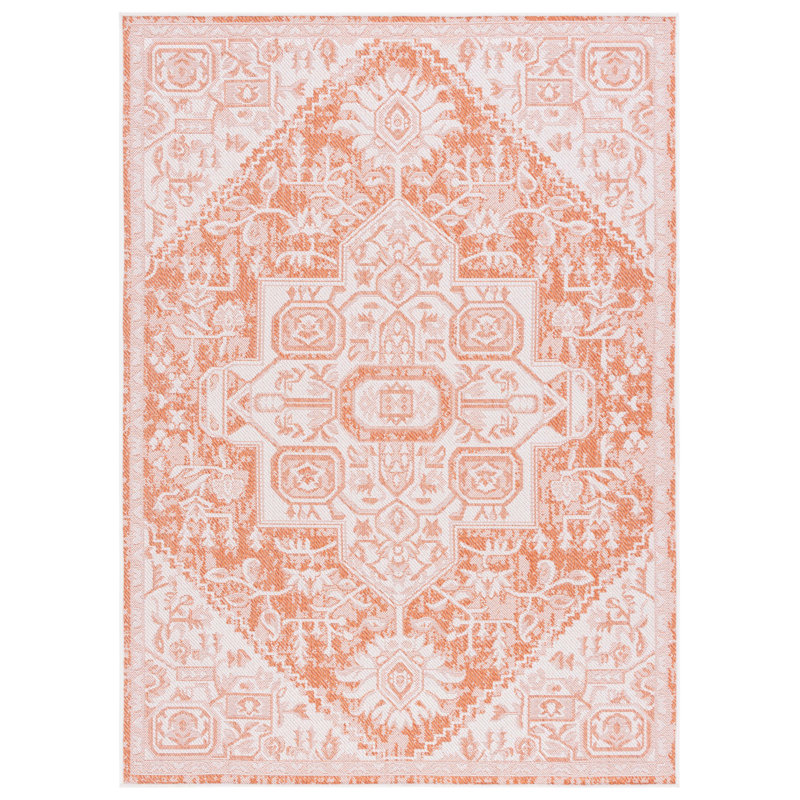 Mujtabaa Performance Machine Washable Oriental Indoor/Outdoor Area Rug, Rectangle 9' x 12'